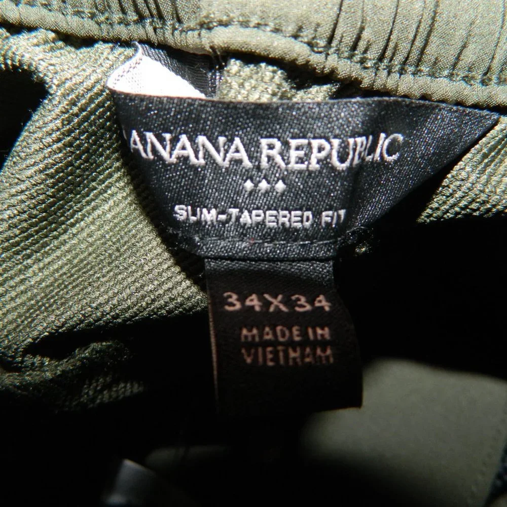 Mens Banana Republic Performance Slim fit Tapered Pants Size 34/32 (READ) N-40